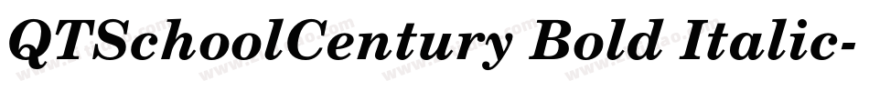 QTSchoolCentury Bold Italic字体转换